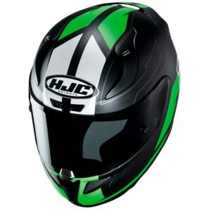 HJC RPHA11 FESK HELMET BLACK / GREEN / WHITE - Image 3