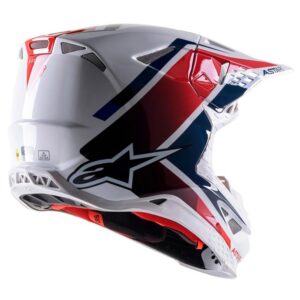 ALPINESTARS SUPERTECH SM10 META2 CROSS / ENDURO HELMET WHITE / RED / BLUE - Image 2