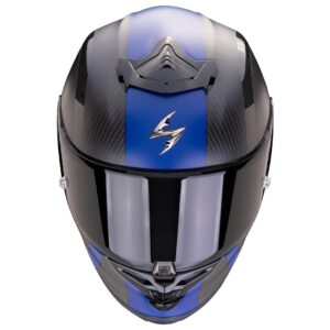 SCORPION EXO-R1 EVO CARBON AIR MG HELMET BLACK / BLUE - Image 3