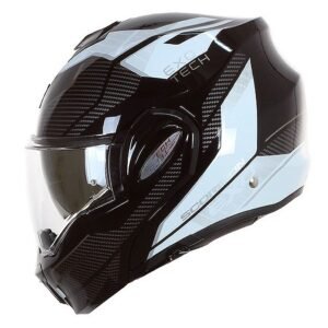 SCORPION EXO TECH EVO ANIMO MODULAR HELMET BLACK / WHITE - Image 3
