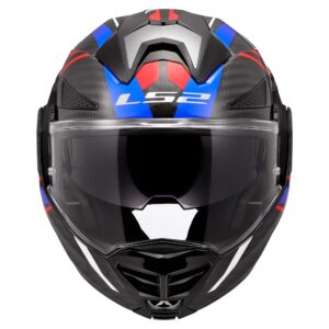 LS2 FF901 ADVANT X CARBON FUTURE II MODULAR HELMET - WHITE / BLUE - Image 3
