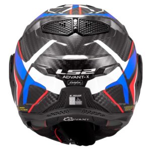 LS2 FF901 ADVANT X CARBON FUTURE II MODULAR HELMET - WHITE / BLUE - Image 4