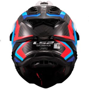 LS2 MX701 CARBON EXPLORER FRONTIER II TRAIL HELMET - WHITE / BLUE - Image 4