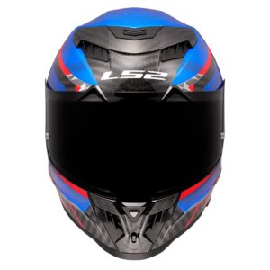 LS2 FF807 DRAGON CARBON TRAX HELMET - BLUE / RED - Image 3