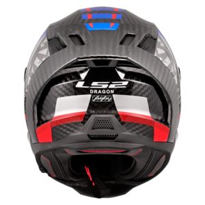LS2 FF807 DRAGON CARBON TRAX HELMET - BLUE / RED - Image 4