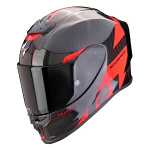 SCORPION EXO R1 EVO CARBON AIR RALLY HELMET - BLACK / RED - Image 1