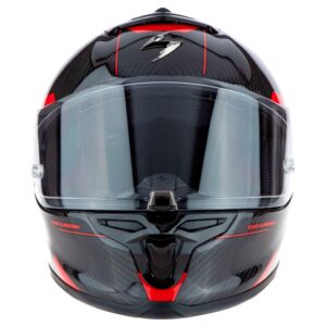 SCORPION EXO R1 EVO CARBON AIR RALLY HELMET - BLACK / RED - Image 4