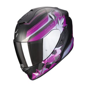 Casco integral SCORPION EXO-1400 Evo Gaia Negro Mate / Rosa