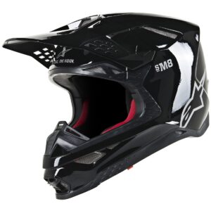 ALPINESTARS Supertech SM8 Solid Black Gloss Motocross Helmet