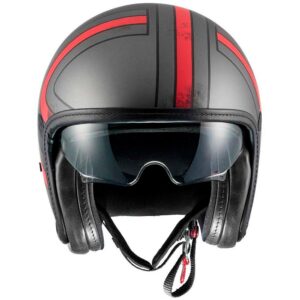 Jet Casco Premier Vintage Platinum Ex 92 Bm - Gris / Rojo - Imagen 3