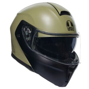 AGV STREETMODULAR MONO MODULAR HELMET - GREEN / BLACK - Image 1