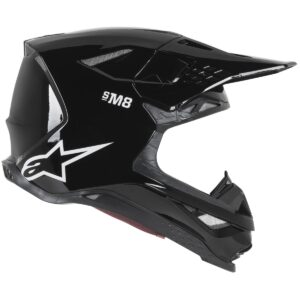 ALPINESTARS Supertech SM8 Solid Black Gloss Motocross Helmet