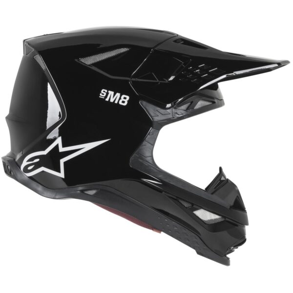 ALPINESTARS Supertech SM8 Solid Black Gloss Motocross Helmet