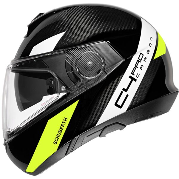 SCHUBERTH C4 Pro Carbon Avio Black / Yellow Modular Helmet