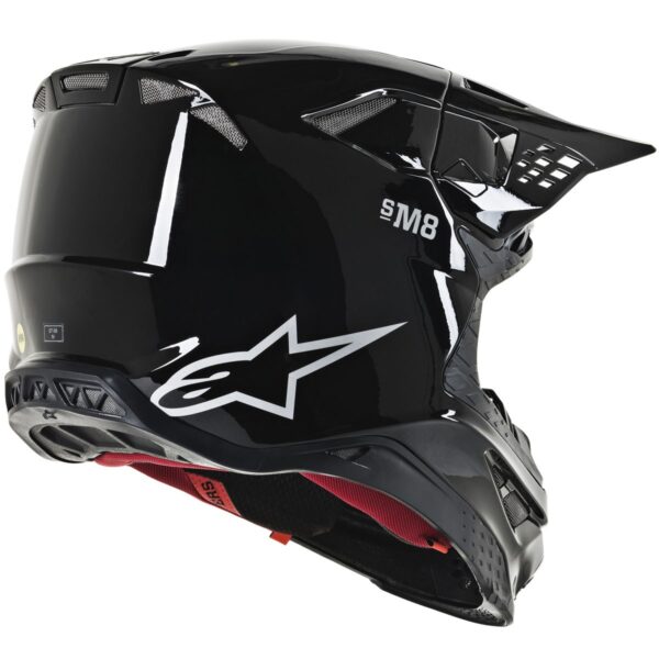 ALPINESTARS Supertech SM8 Solid Black Gloss Motocross Helmet
