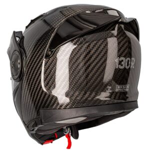 130R Hiro P/J Carbon Gloss Black Helmet - Image 4