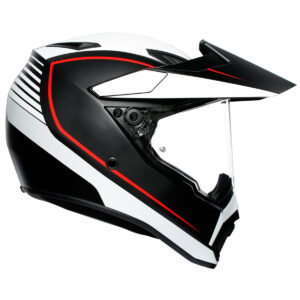 AGV AX9 Pacific Road Matt Black / White / Red Helmet - Image 4