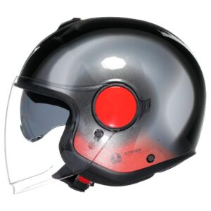 AGV Eteres Levanto Black / Silver / Red Helmet - Image 3