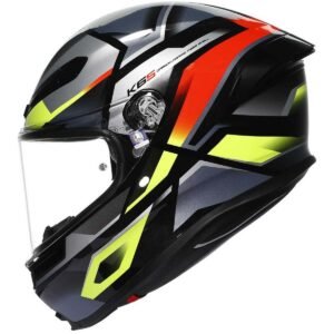 Casco de Fluo AGV K6-S Negro / Rojo / Amarillo - Imagen 3