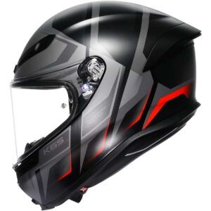 AGV K6-S Karve Matt Black / Grey / Red Helmet - Image 3