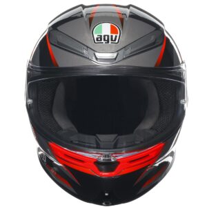 AGV K6 S Slashcut Negro / Gris / Rojo Casco - Imagen 3