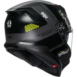 AGV K7 Kyber Matt Grey / Yellow Fluo Helmet - Image 3