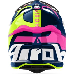 AIROH Strycker Blazer Blue / Pink Matt Helmet - Image 3