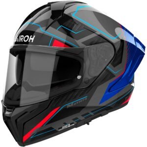 AIROH Matryx Rocket Blue / Red Helmet - Image 1