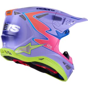 ALPINESTARS Supertech M-10 Jett Lawrence R01 Purple / Pink / Yellow Fluo Helmet - Image 4