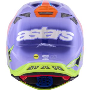 ALPINESTARS Supertech M-10 Jett Lawrence R01 Purple / Pink / Yellow Fluo Helmet - Image 3