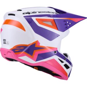 ALPINESTARS S-M3 Calor Blanco / Púrpura / Rosa 2026 Casco - Imagen 4