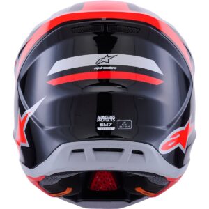 ALPINESTARS S-M7 Rise Black / Silver / Red Fluo 2026 Helmet - Image 3