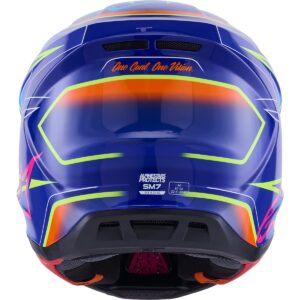ALPINESTARS S-M7 Cast Blue / Pink / Yellow Fluo 2026 Helmet - Image 3
