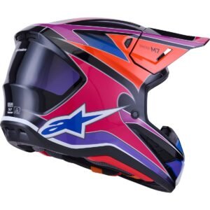 ALPINESTARS S-M7 Fuse Blue / Purple / Pink 2026 Helmet - Image 4
