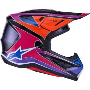 ALPINESTARS S-M7 Fuse Blue / Purple / Pink 2026 Helmet - Image 5