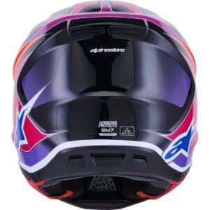 ALPINESTARS S-M7 Fuse Blue / Purple / Pink 2026 Helmet - Image 3