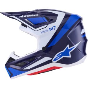 ALPINESTARS S-M7 Rise Blue / White 2026 Casco - Imagen 2