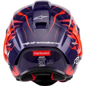 ALPINESTARS Supertech R10 Martinator Flyte Purple / Red LE Helmet - Image 3