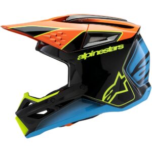 ALPINESTARS S-M3 Youth Fray Black / Orange / Yellow Fluo 2025 Helmet - Image 2