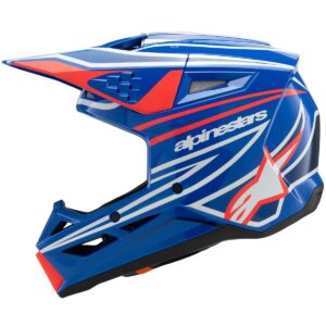 ALPINESTARS S-M3 Youth Wurx Blue / Red / White / Black 2025 Helmet - Image 2