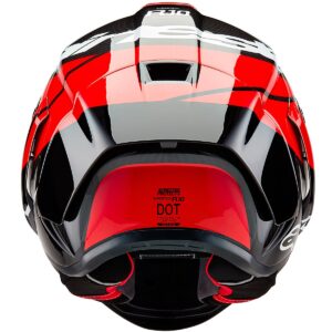 ALPINESTARS Supertech R10 Element Black Carbon / Bright Red / White Helmet - Image 3