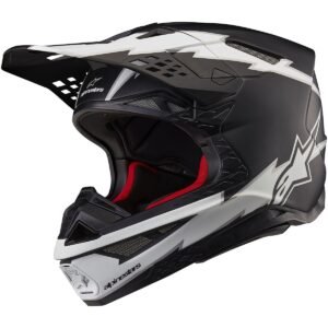 ALPINESTARS Supertech S-M10 Ampress Black / White Matt 2024 Helmet - Image 1
