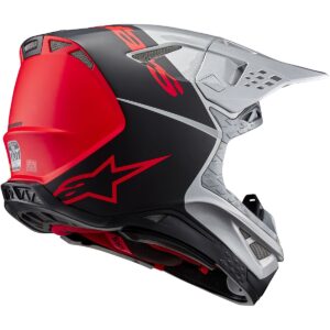 ALPINESTARS Supertech S-M10 Flood Silver / Black / Orange Fluo M&G 2024 Helmet - Image 2