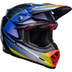 BELL Moto-9S Flex Pro Circuit 23 Plata escama metálica 2023 Casco - Imagen 3