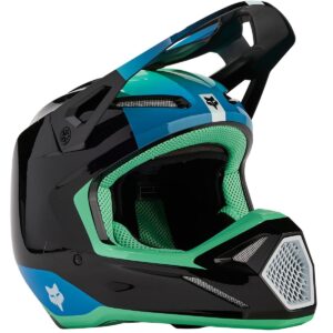 Casco FOX V1 Negro / Azul 2024 - Imagen 1