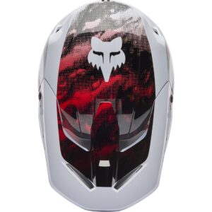 FOX V1 Kairos White / Red Fluo 2026 Helmet - Image 4