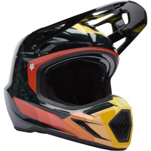 FOX V3 RS Grid Black / Orange 2025 Helmet - Image 1
