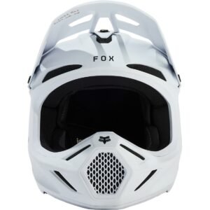 FOX V3 Solid Junior Matt White 2024 Helmet - Image 4