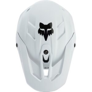 FOX V3 Solid Junior Matt White 2024 Helmet - Image 5