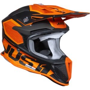JUST1 J18F Hexa Orange / Black Matt 2025 Helmet - Image 3